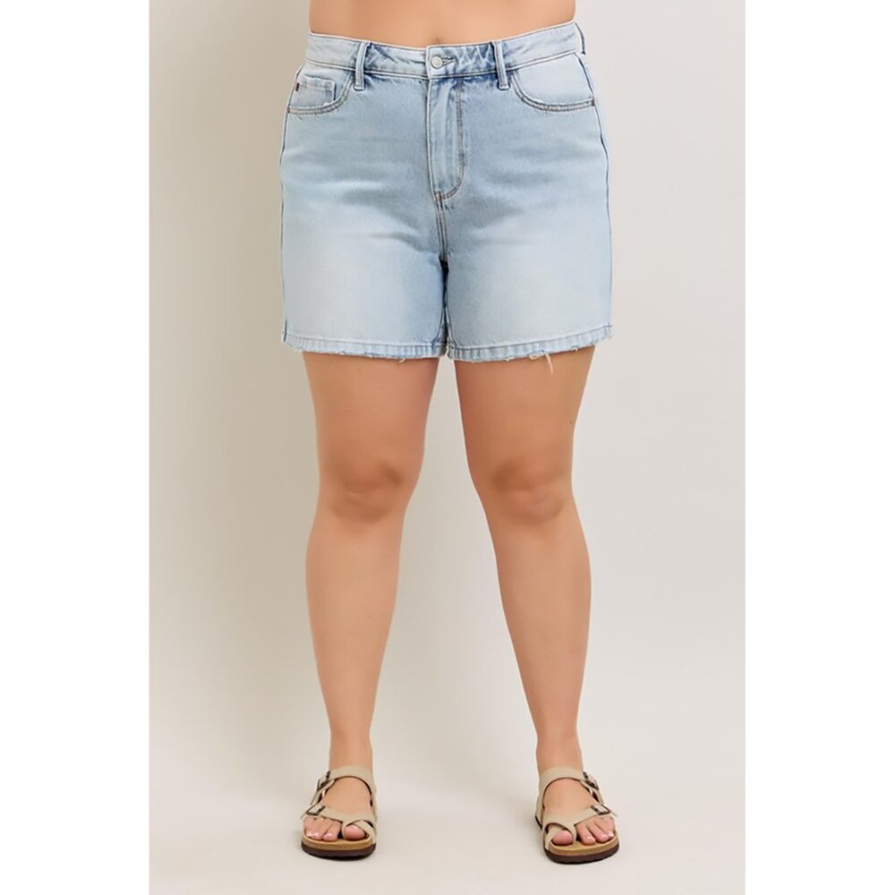 NWT Judy Blue Plus Size "Rigid Magic" Tummy Control Denim Shorts, High Waist